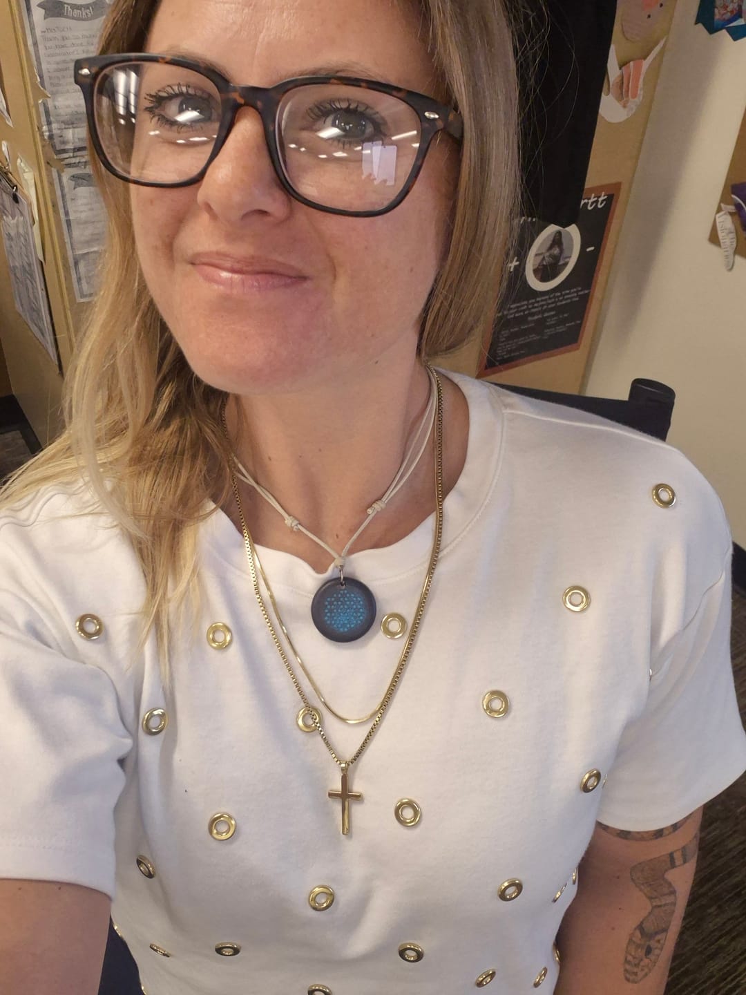 Customer photo review of Classic Cross Necklace Duo