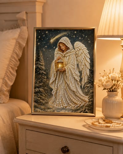 Customer photo review of Personalized 3D Pearl Art DIY Kit - For Home - Holiday Canvas