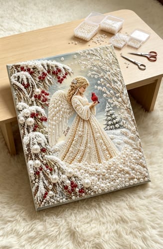 Customer photo review of Personalized 3D Pearl Art DIY Kit - For Home - Holiday Canvas
