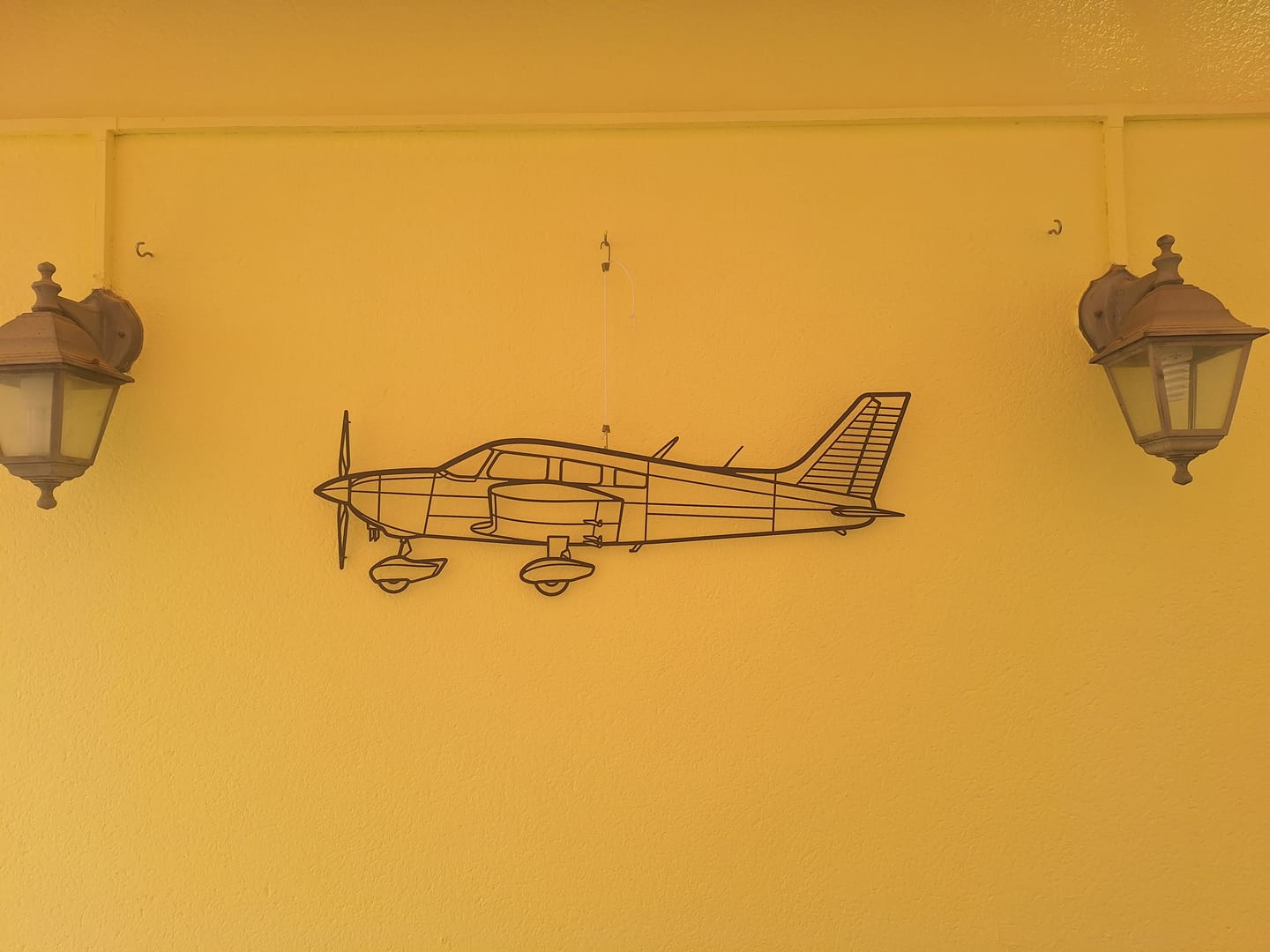 Customer photo review of PA-28-180 Cherokee Archer Silhouette Metal Wall Art