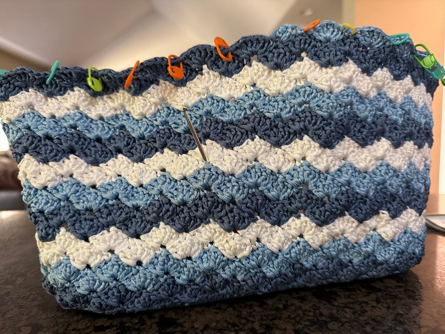 Customer photo review of Seabreaze Wave Tote Crochet Kit