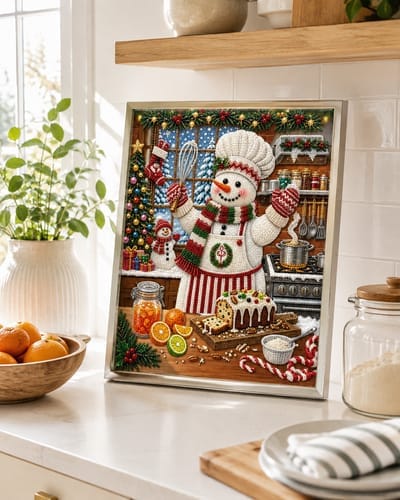 Customer photo review of Personalized 3D Pearl Art DIY Kit - For Home - Holiday Canvas