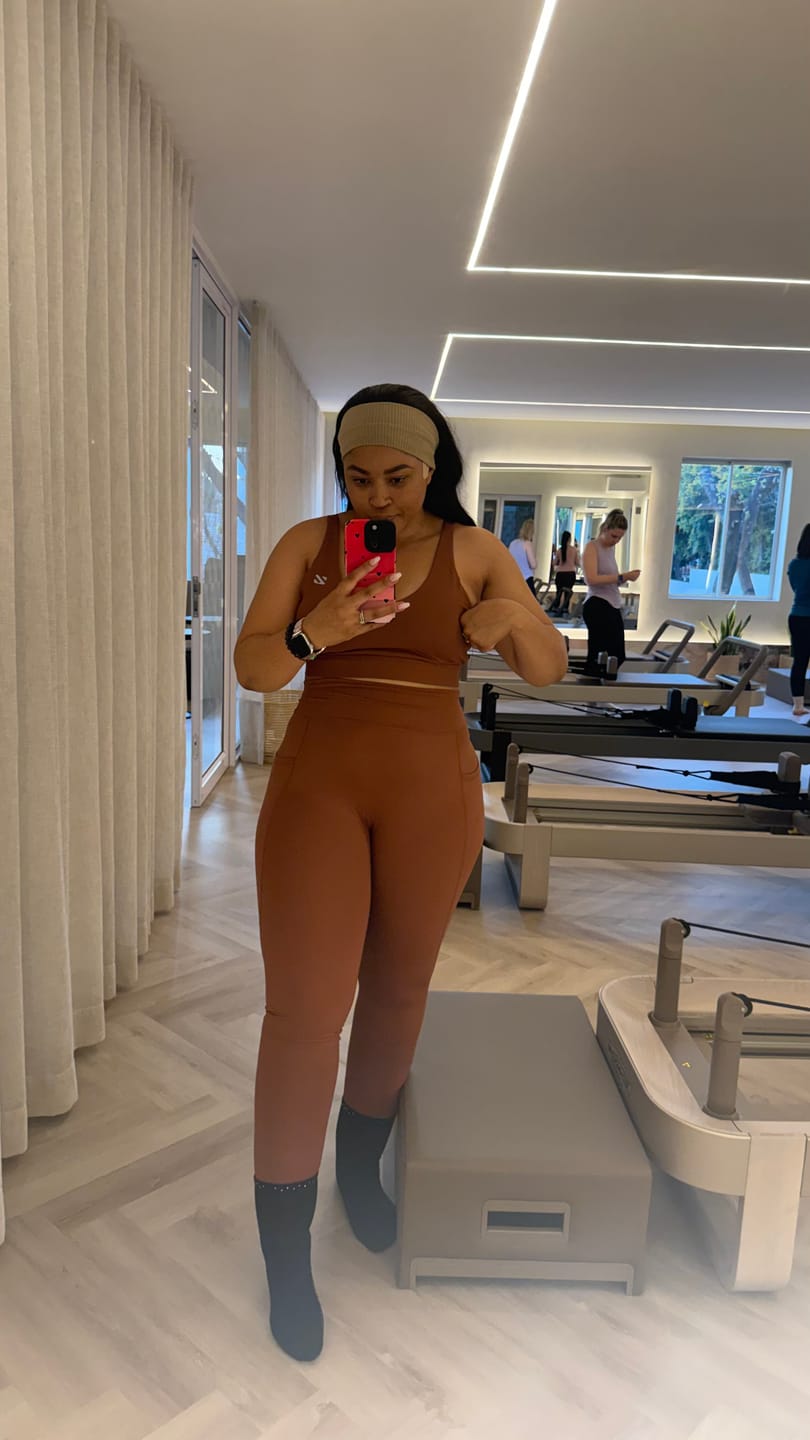Customer photo review of Cozy Contour Workout Set Lounge Yoga Two Piece