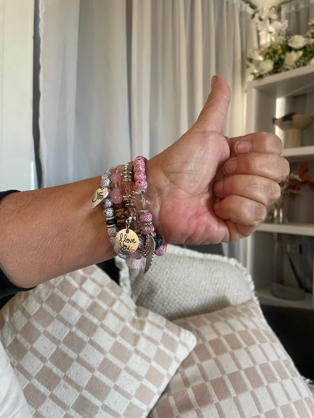 Customer photo review of Eva - Stretchy Doodah Stack Bracelet