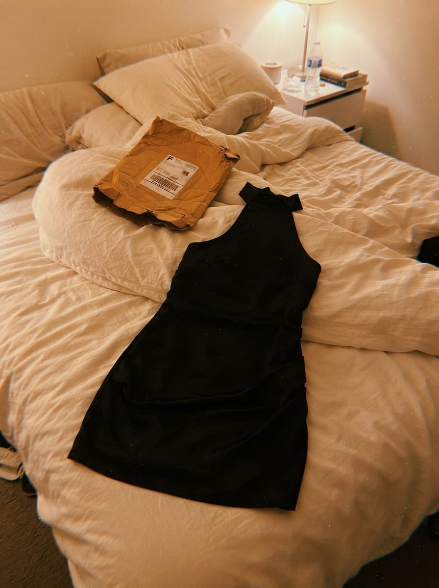 Customer photo review of Sitting Pretty Mini Dress - Onyx