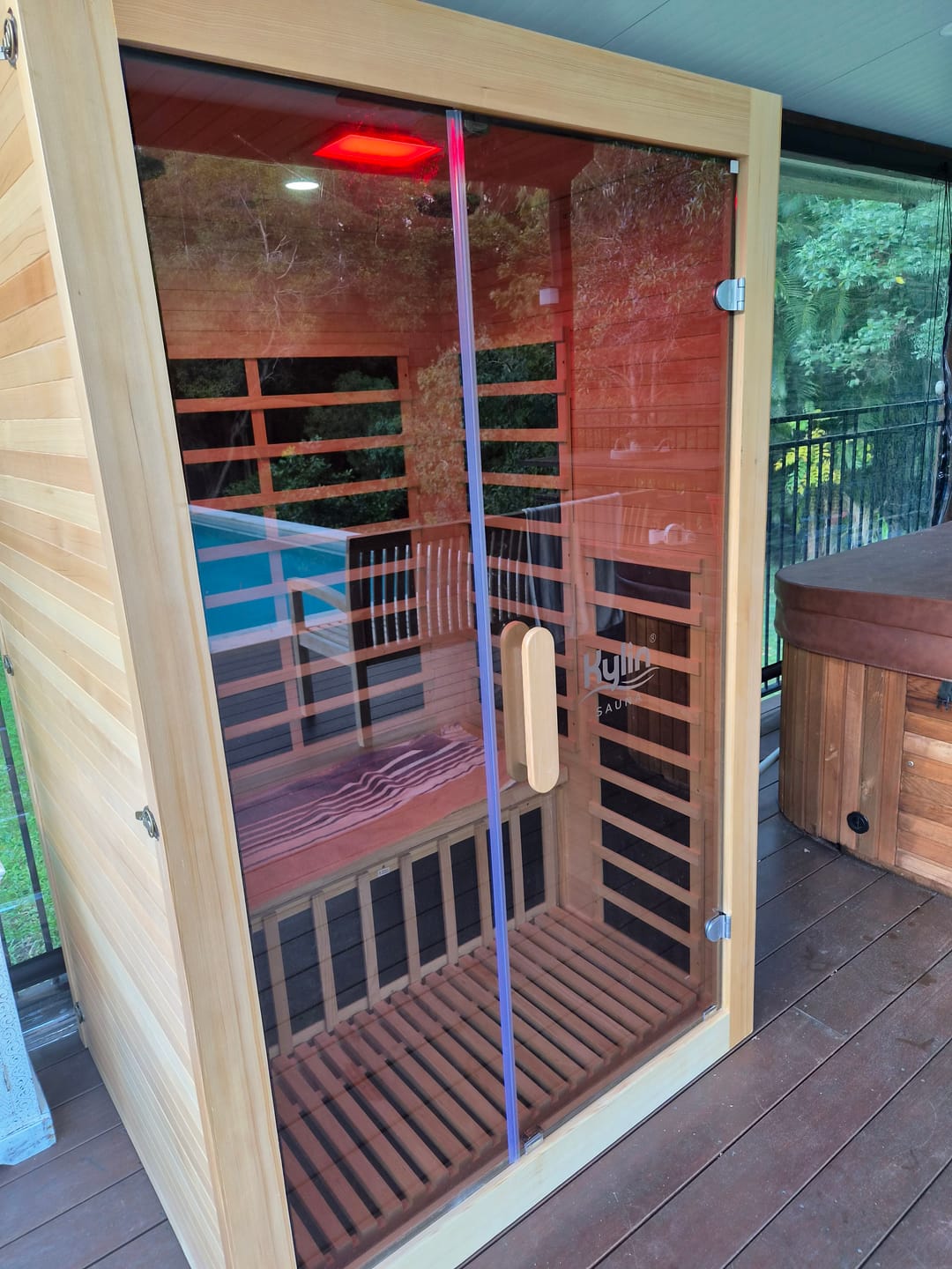Customer photo review of Kylin Low EMF Carbon Infrared Sauna Room 2 Person H6203 (Floor Heater included)