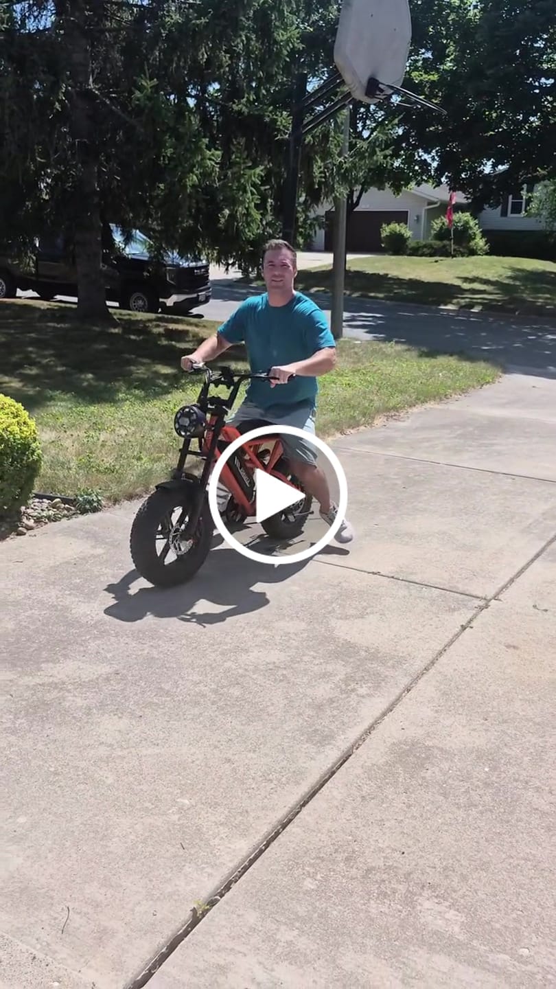 Customer video review of Eskute® V100 16*4.0" Electric Bike for Kids&Teens