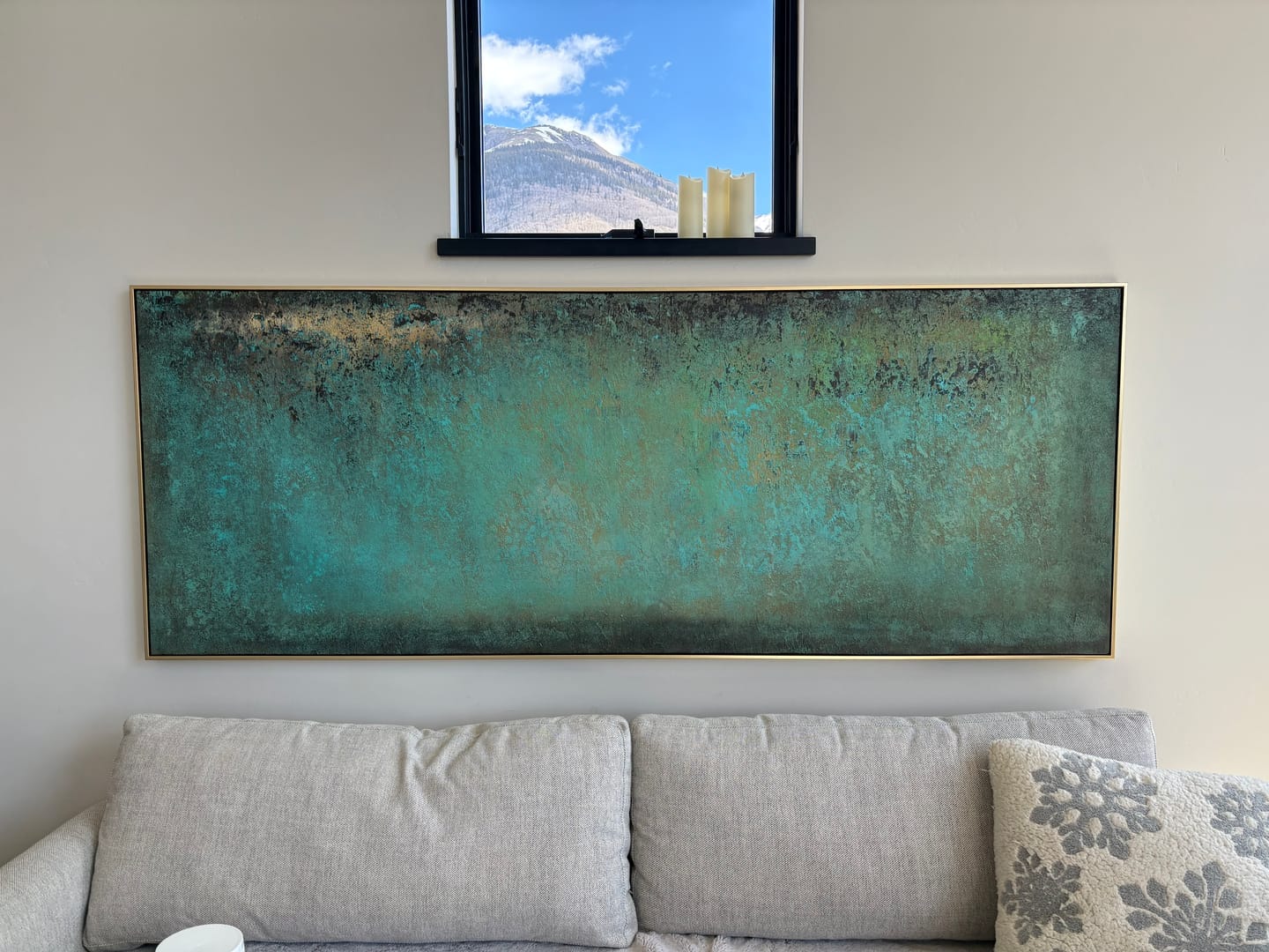 Customer photo review of Verdant - Wabi-Sabi Textured Horizontal Wall Art