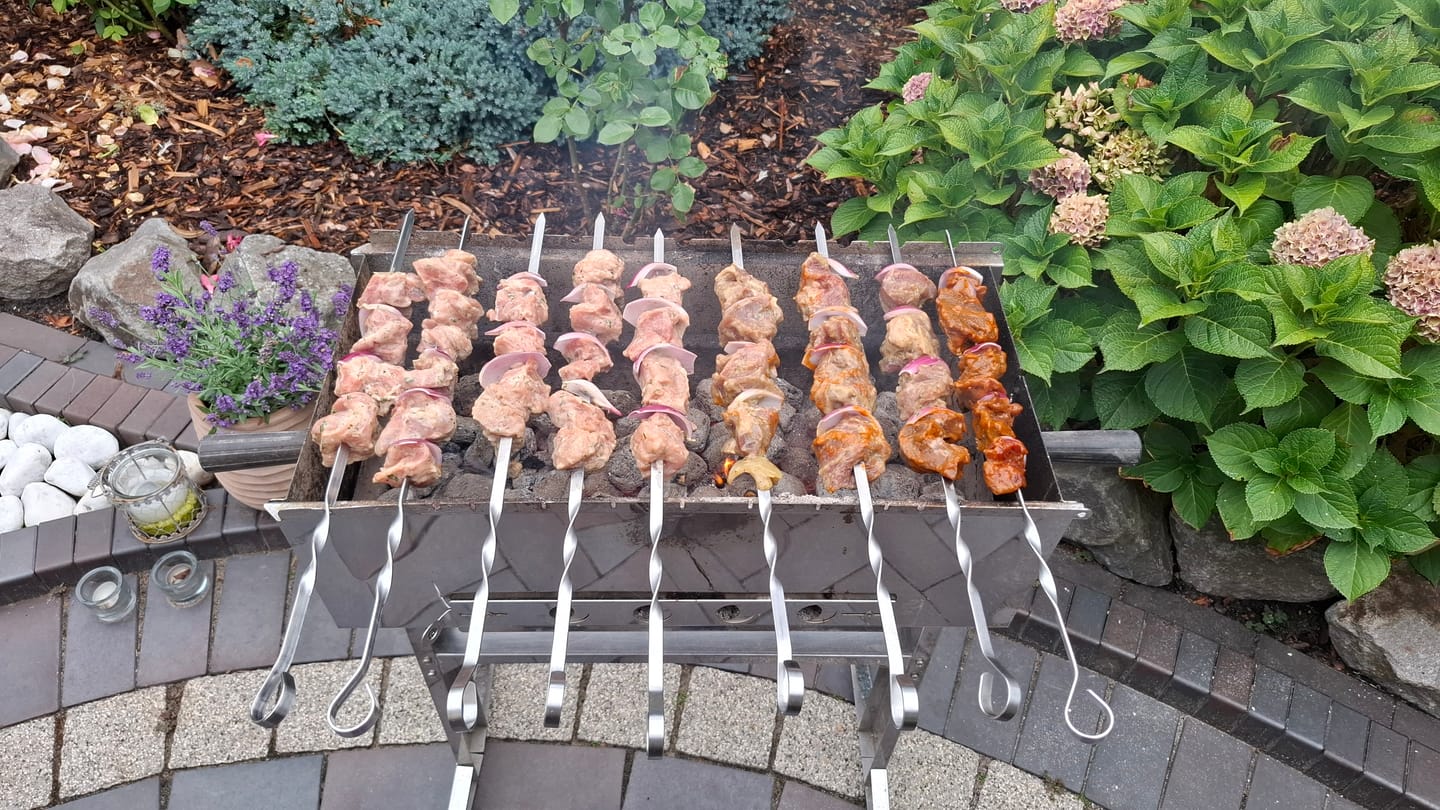 Customer photo review of Lamm-Schaschlik Knoblauch-Pfeffer – würzig mariniert aus der Keule | mySchaschlik