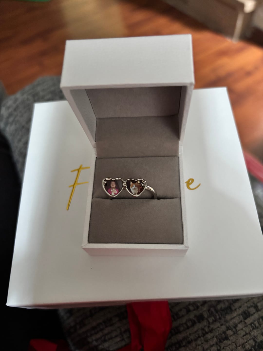 Customer photo review of Heart Locket Ring