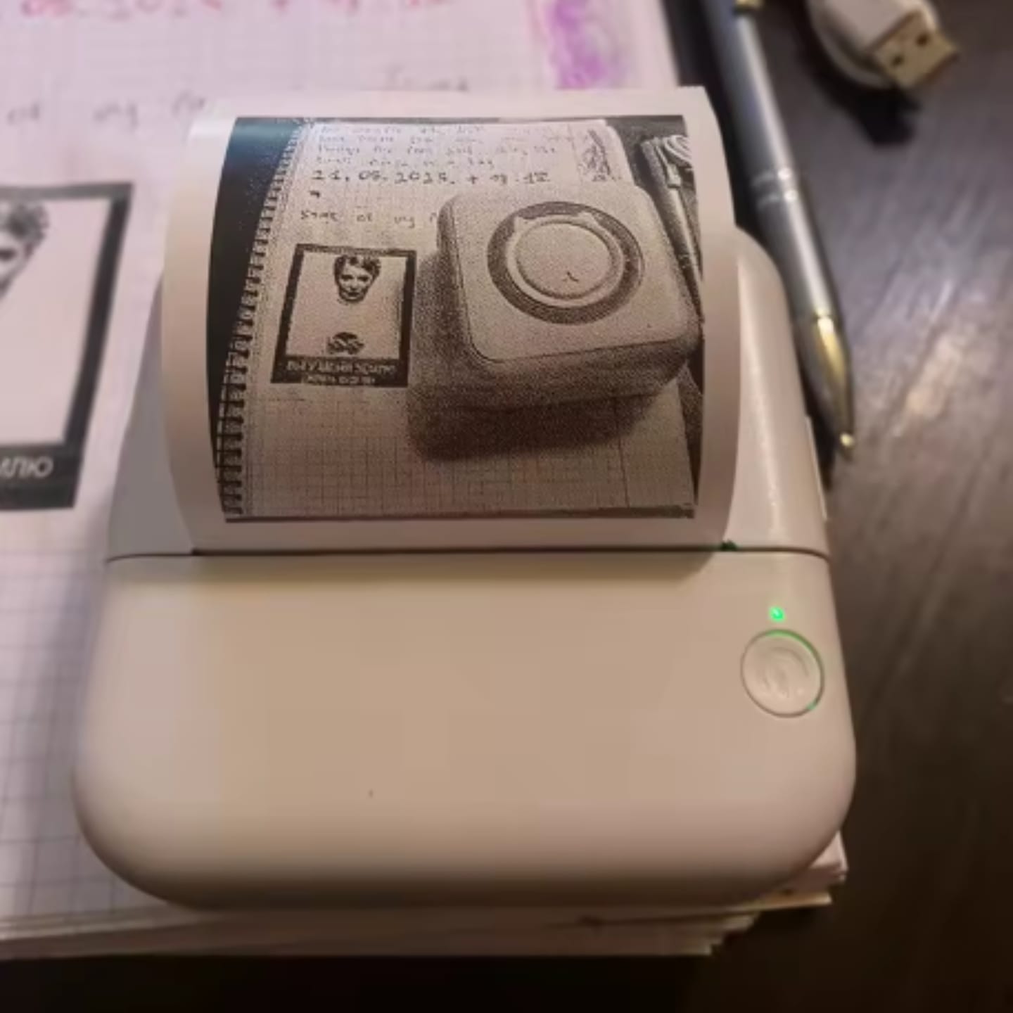 Customer photo review of Mini Impresora Térmica Portátil