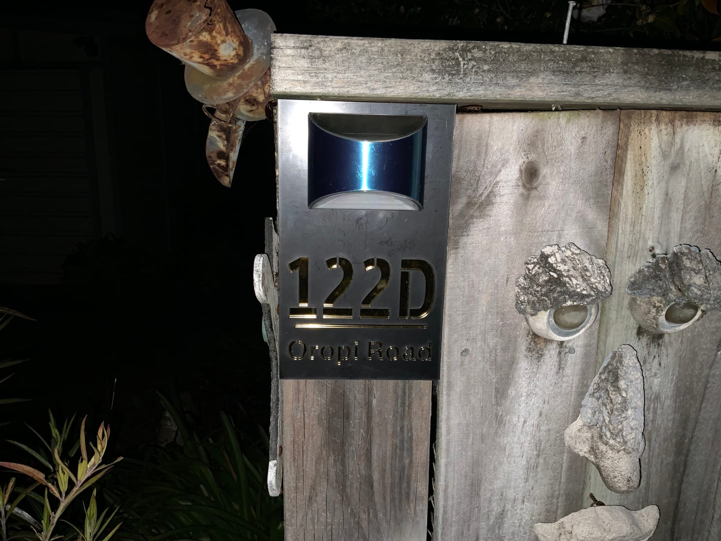 Customer photo review of WhareLite™ | Personalized Address Plaque