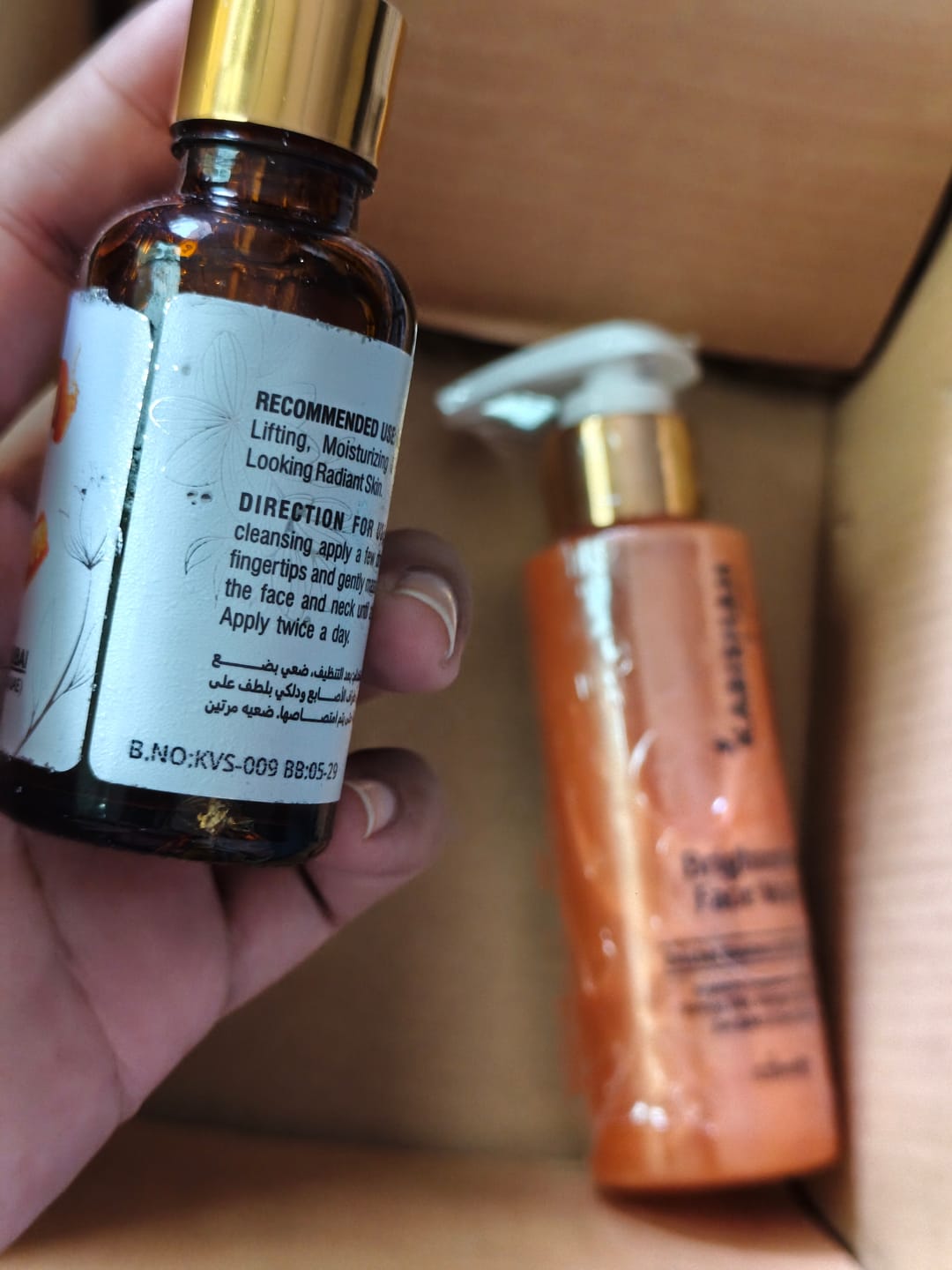 Customer photo review of Vitamin C Brightening Face Wash