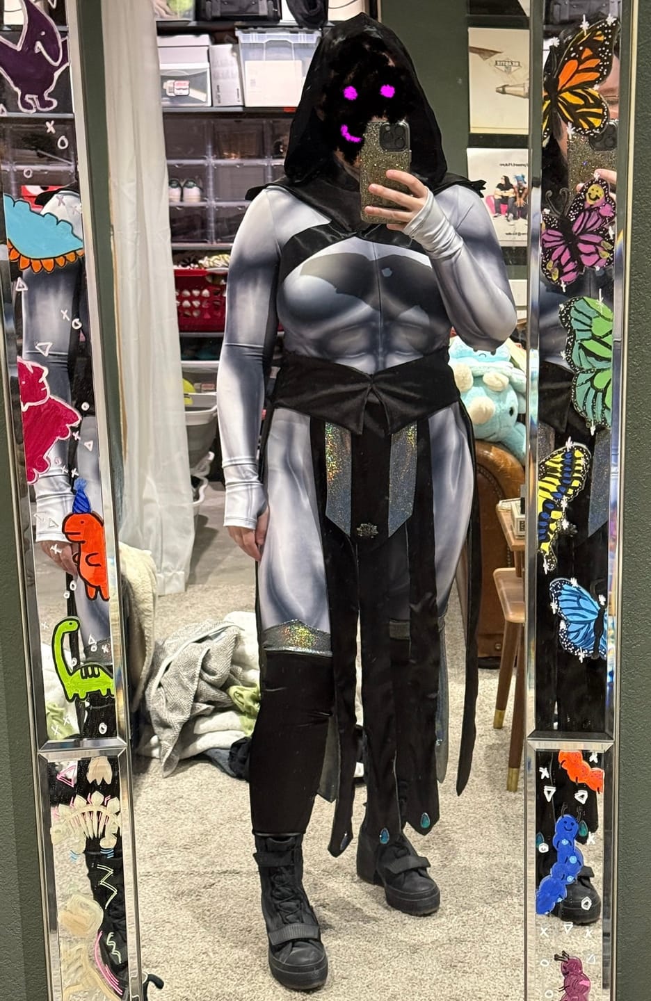 Customer photo review of Gray Muscle Costume