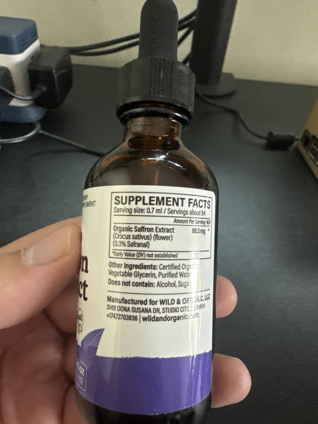 Customer photo review of Trendora Nutrition Saffron Extract Liquid Drops