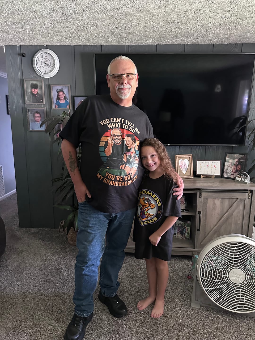 Customer photo review of You are not my granddaughter | Custom T-shirt