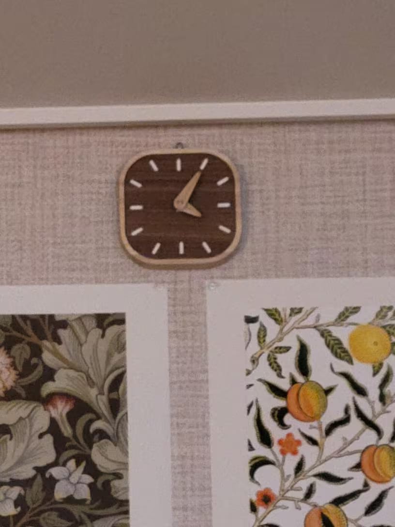 Customer photo review of Wooden Bedside Clock
