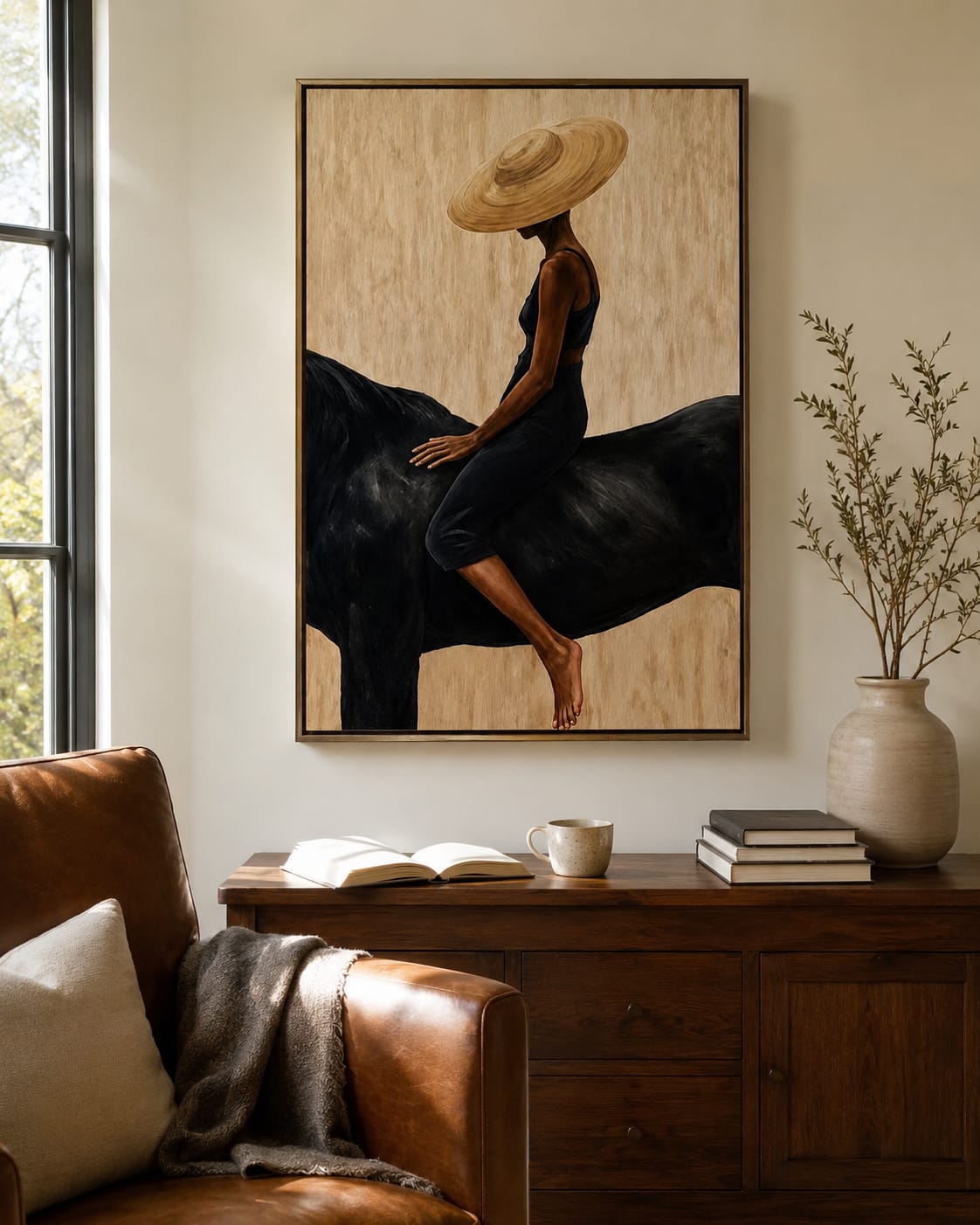 Customer photo review of Golden Shade-Black Horse Painting