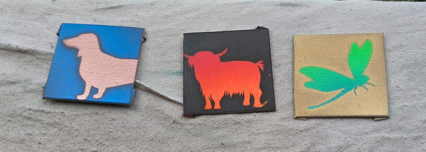 Customer photo review of Unfinished Wood Cow Chicken Shape - Craft - up to 46" DIY