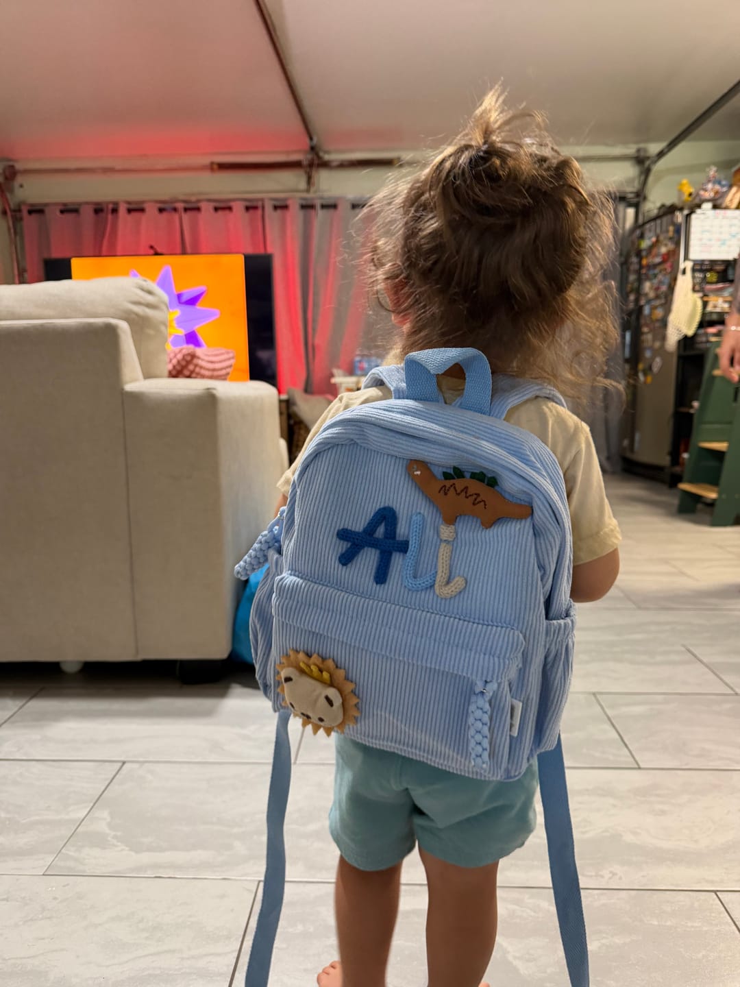 Customer photo review of K&C - Personalized Knitted Backpack