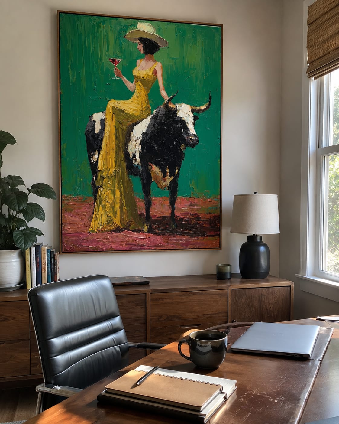 Customer photo review of Golden Poise-Bull Rider Painting