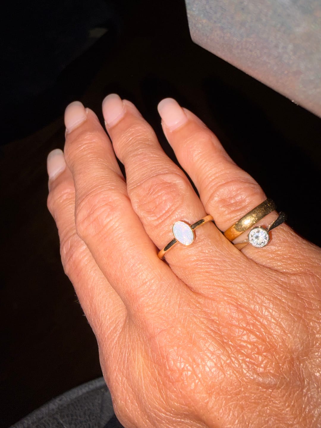 Customer photo review of Dainty Oval Classic Keepsake Ring