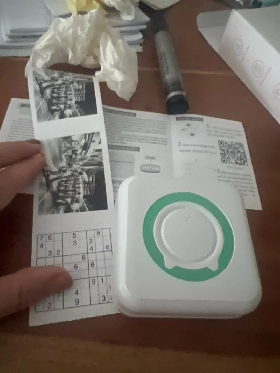 Customer photo review of Mini Impresora Térmica Portátil