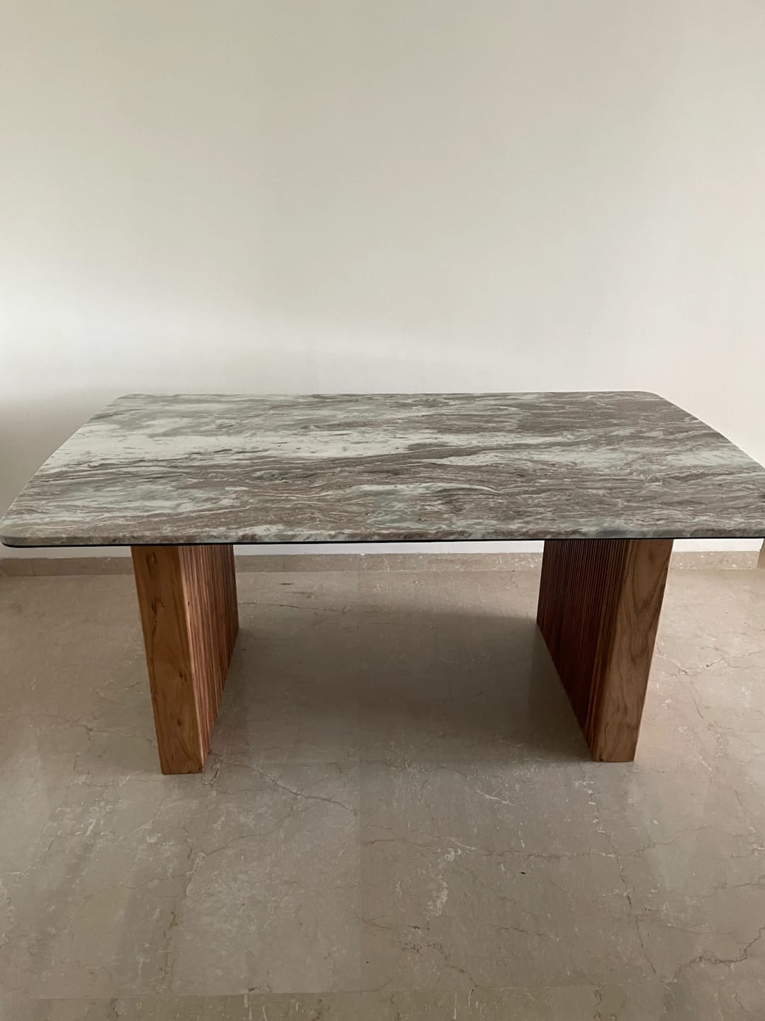 Customer photo review of Hiro Marble Dining Table