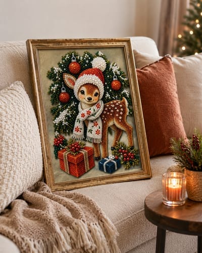 Customer photo review of Personalized 3D Pearl Art DIY Kit - For Home - Holiday Canvas