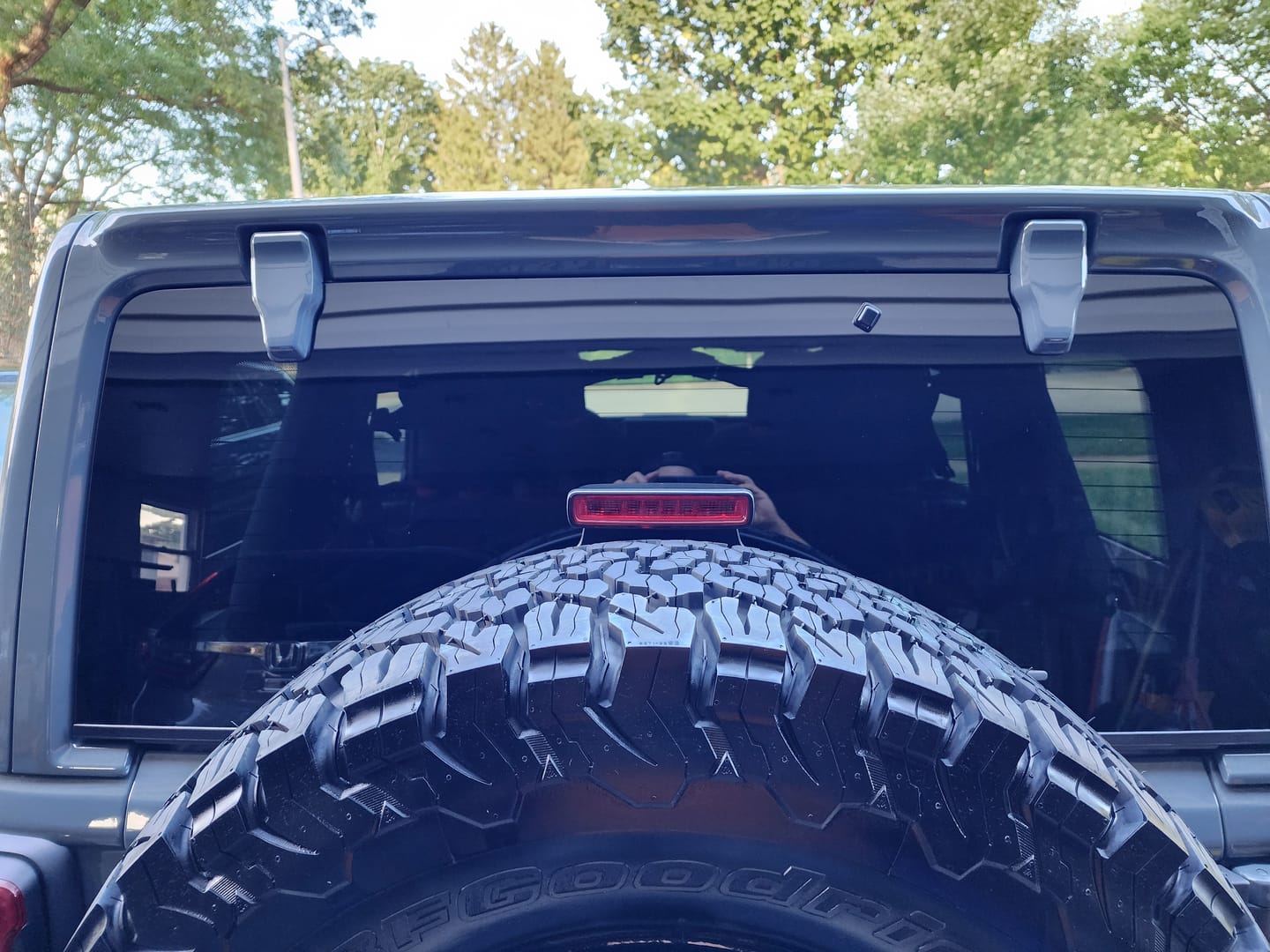 Customer photo review of Cover'd Up Rear Window Hinge Covers JL Hardtop (2)