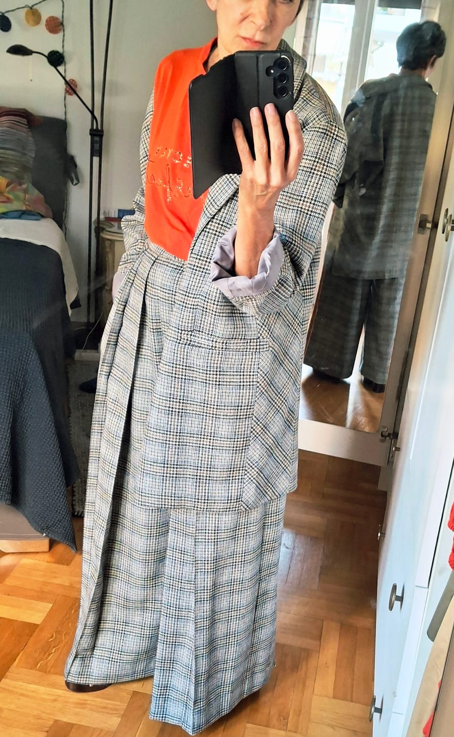 Customer photo review of Oversized Checked Blazer