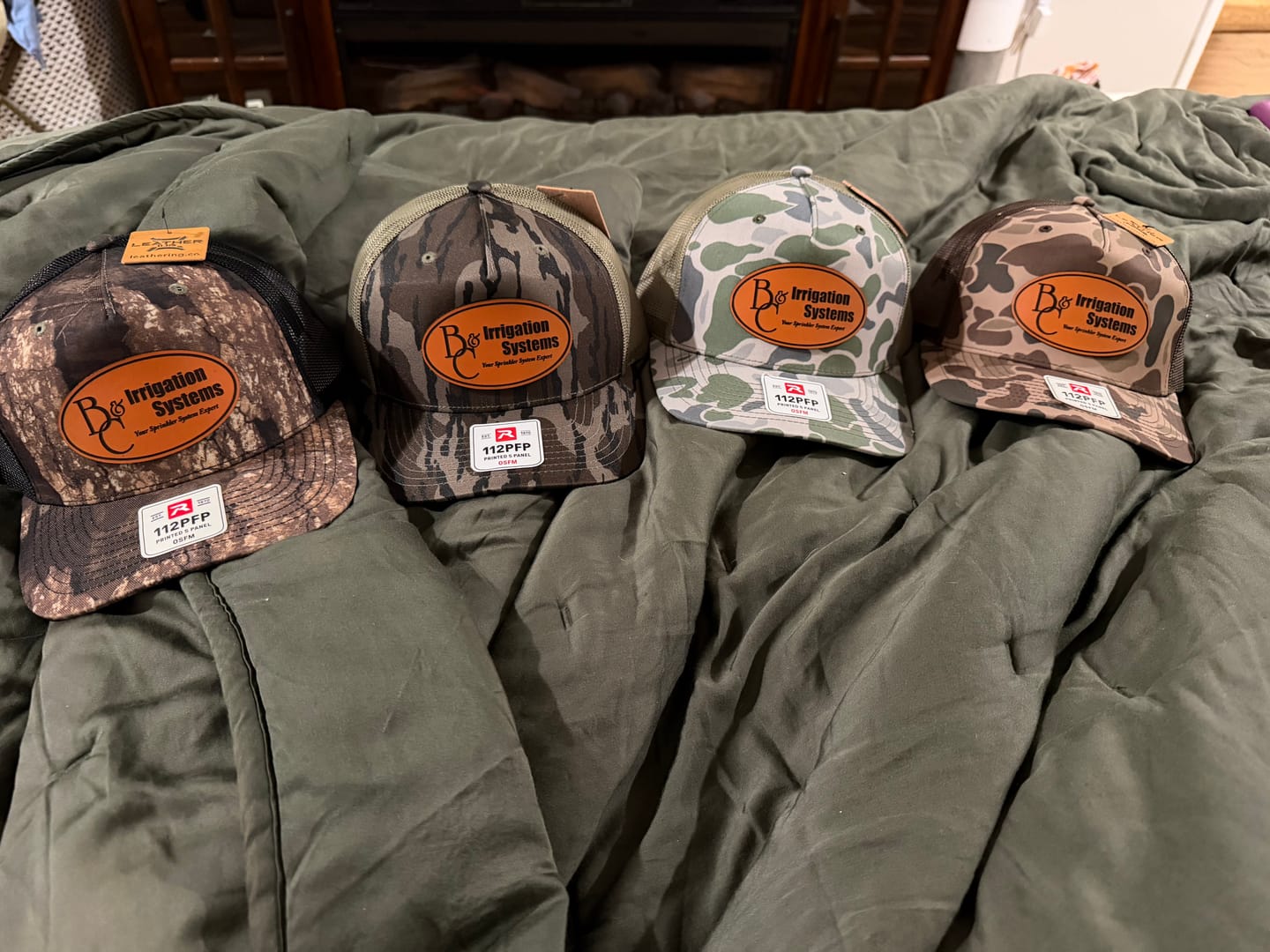 Customer photo review of Premium Custom Leather Patch Hats (Wholesale)