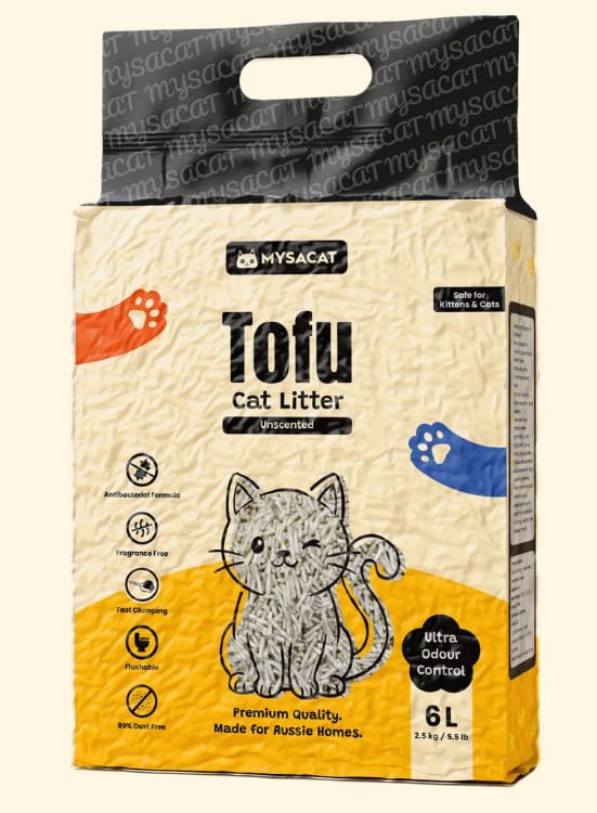Customer photo review of Tofu Cat Litter - Green Tea