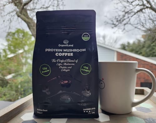 Customer photo review of Protein Mushroom Coffee