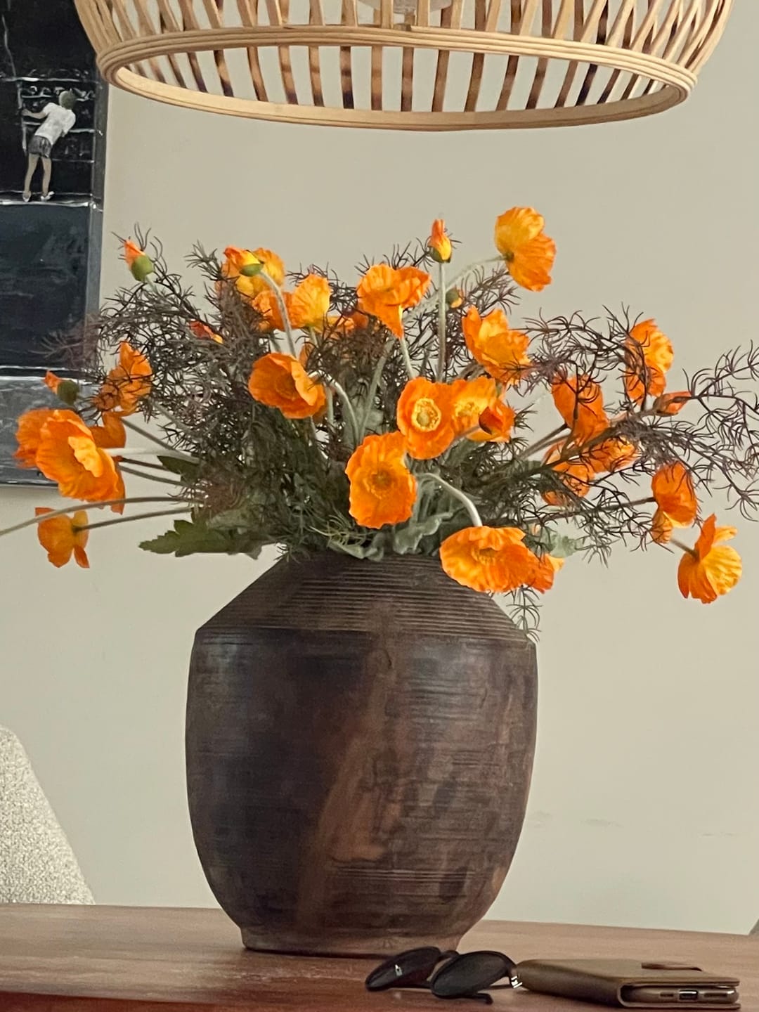 Customer photo review of Zijden Klaprozen - Licht oranje