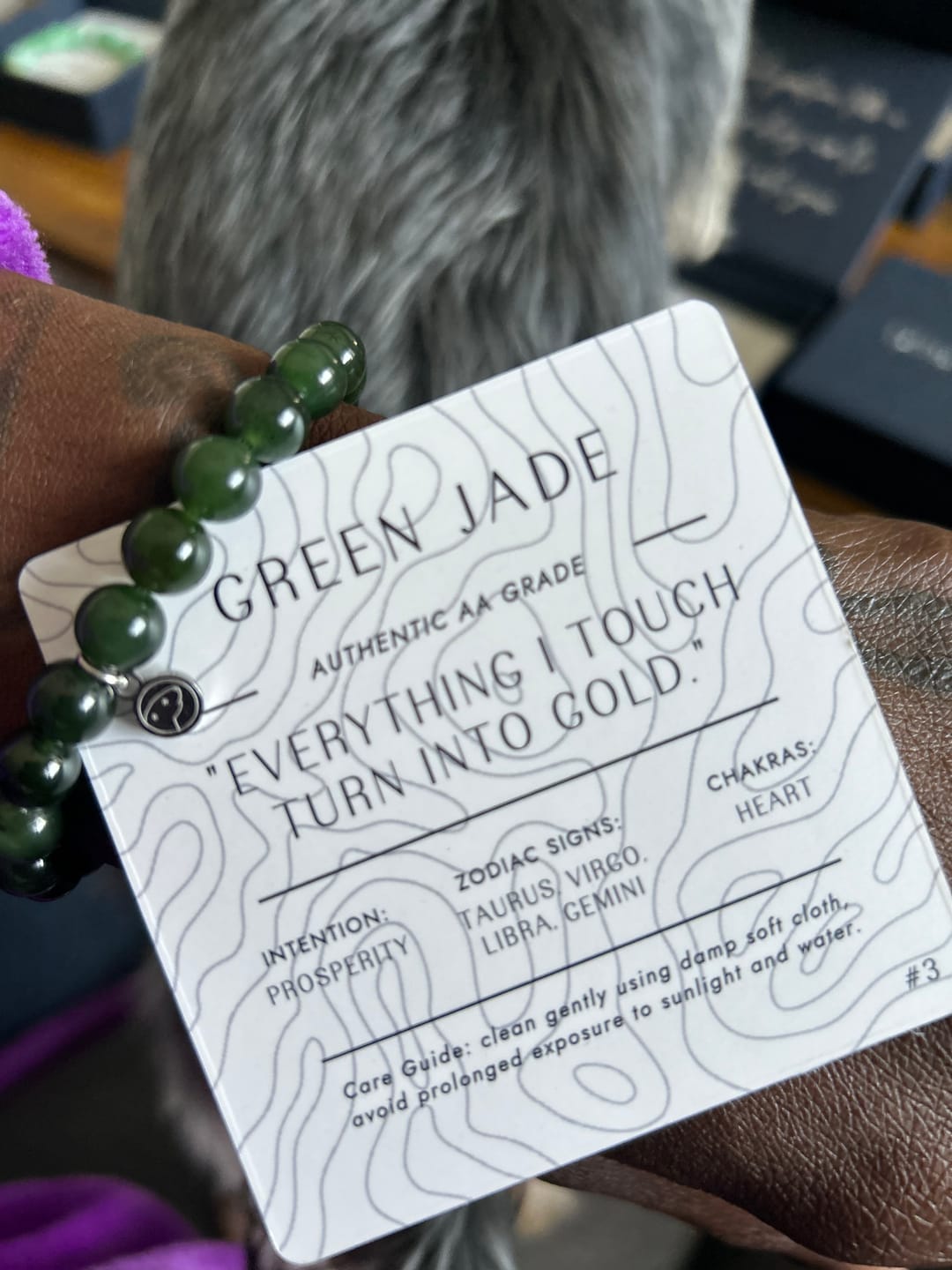 Customer photo review of Green Jade Bracelet