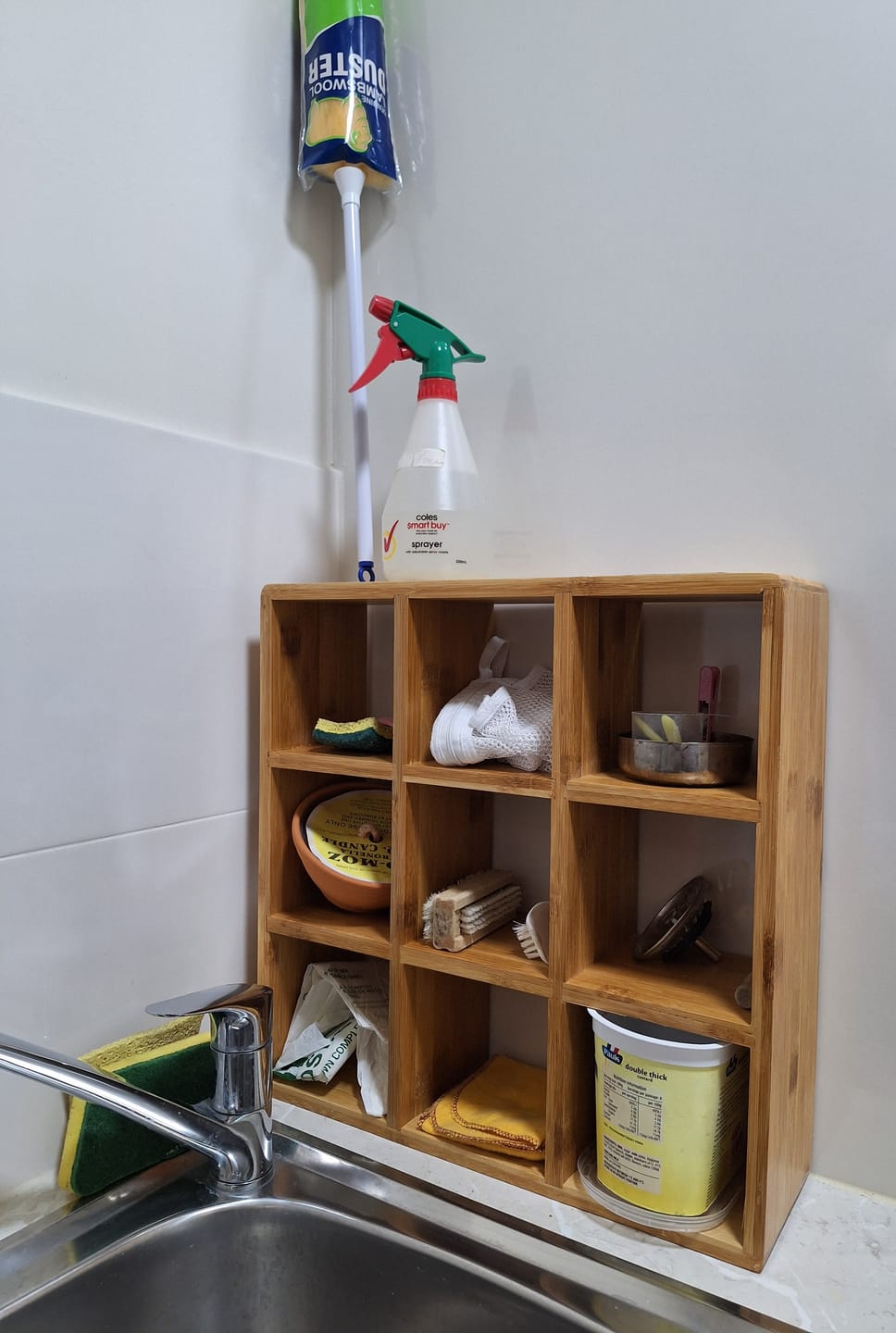Customer photo review of Coffee Tea Mug Cup Display Shelf (9 Cube)