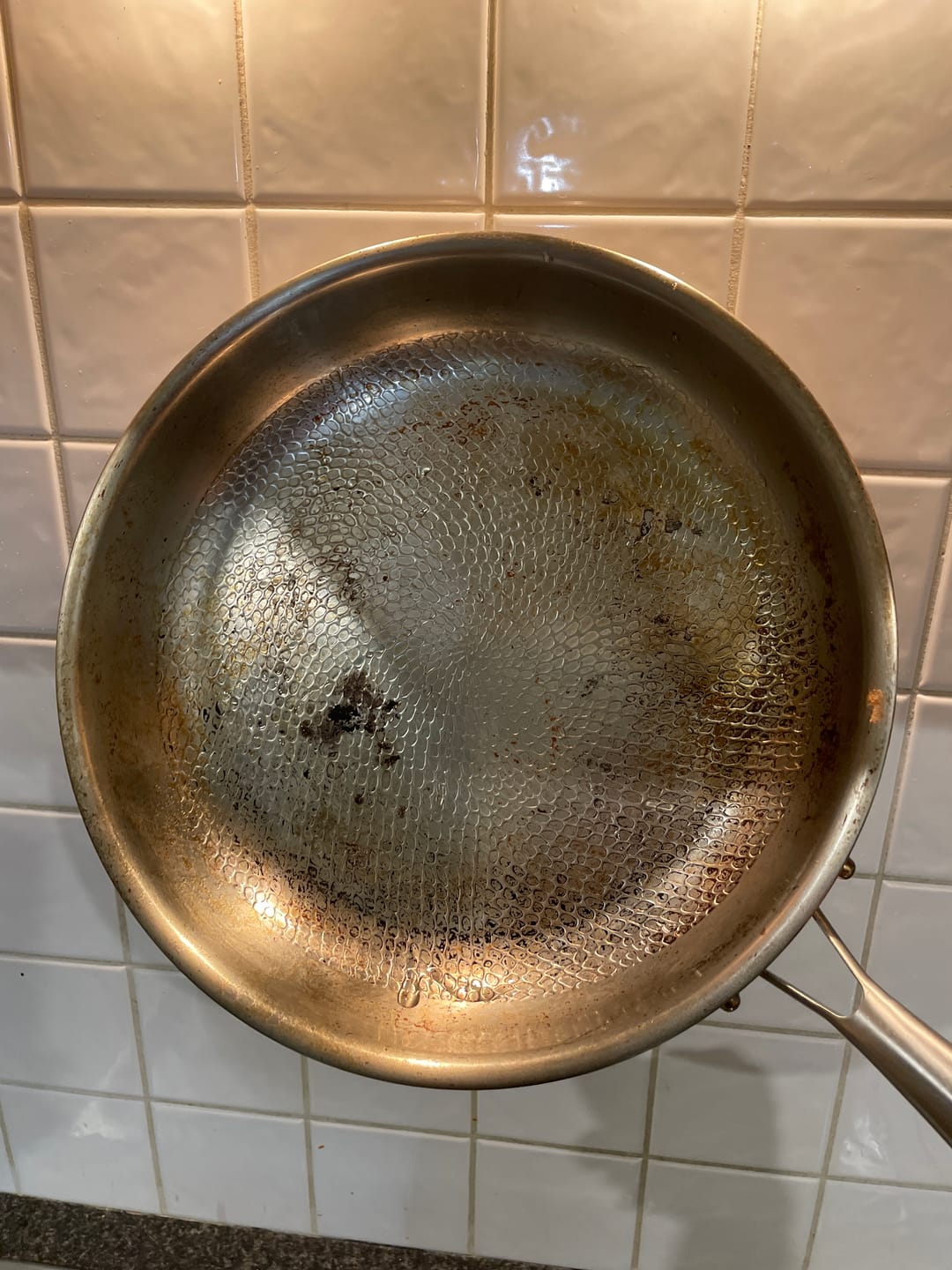 Customer photo review of Hand-Hammered Titanium Pan - 3-piece set