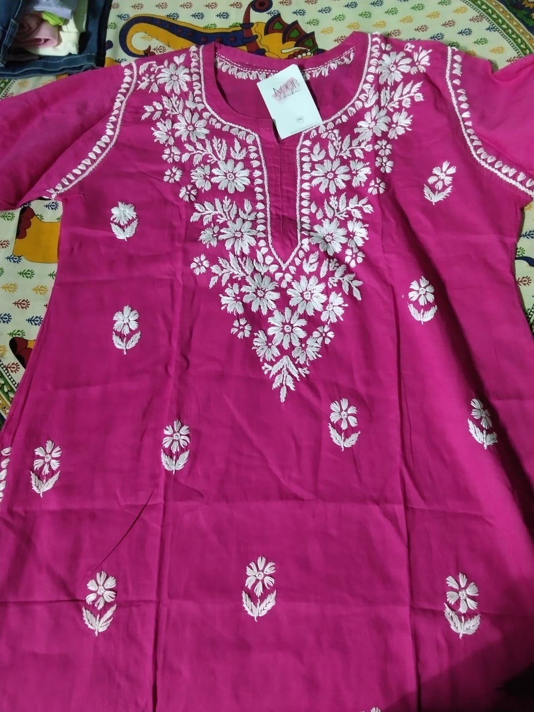 Customer photo review of Waliya Deep Pink Cotton Kurta