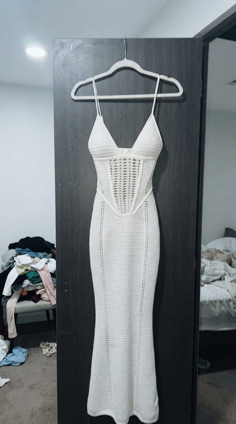 Customer photo review of Xena Maxi Dress - White