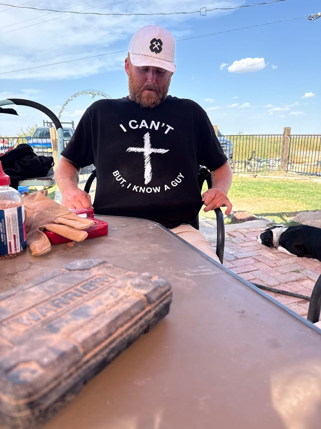 Customer photo review of I Know A Guy T-Shirt