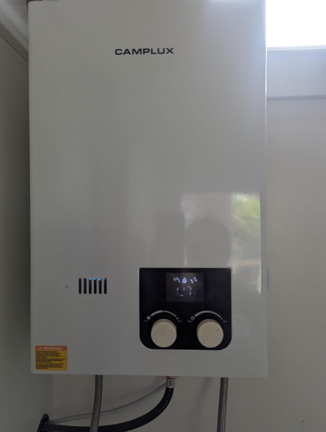 Customer photo review of Camplux Tankless Instant Hot Water Heater 2.64 GPM | Black