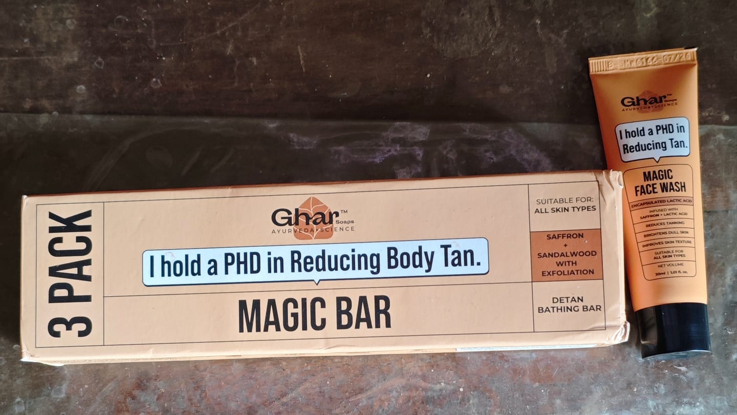 Customer photo review of Magic Soap+ Face Wash + Cream Combo