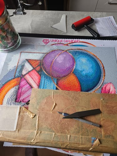 Customer photo review of 5D Diamond Painting – Harmonie der Formen
