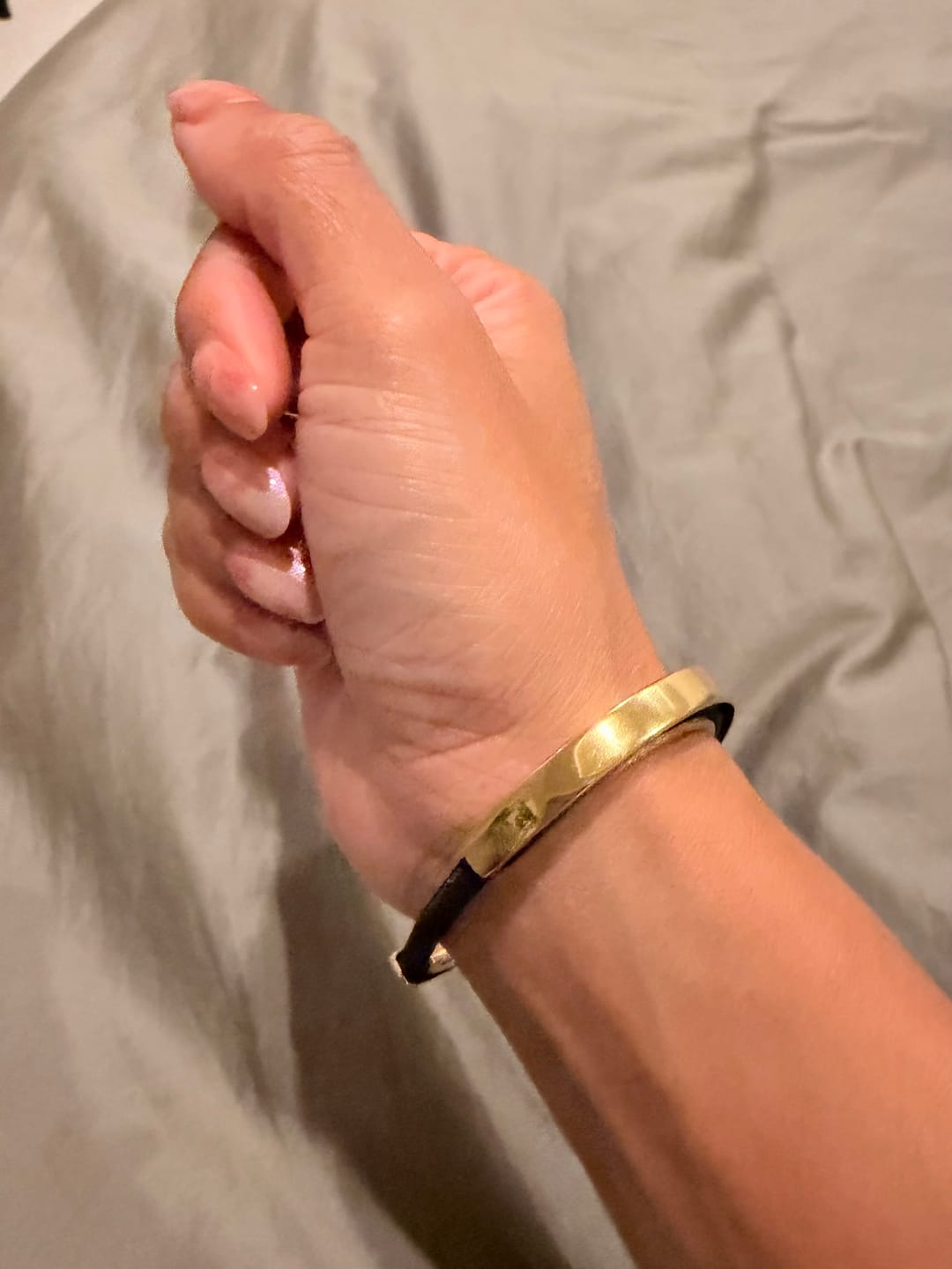 Customer photo review of Hair-tie Hider Cuff Bracelet