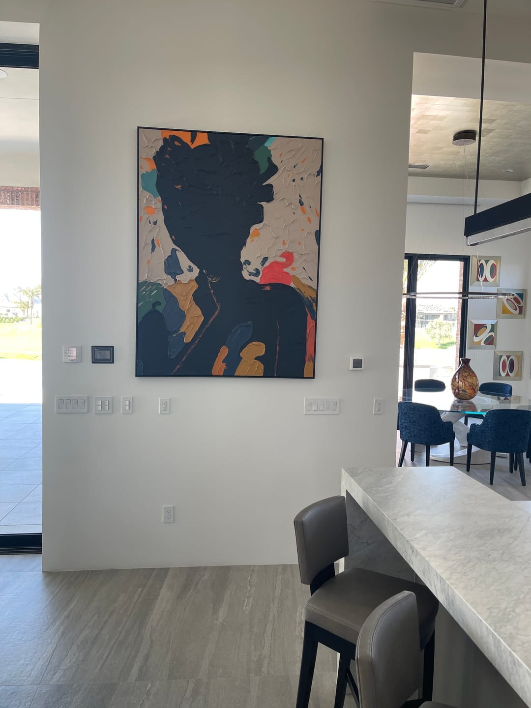 Customer photo review of Grace - Dark Abstract Portrait Wall Art