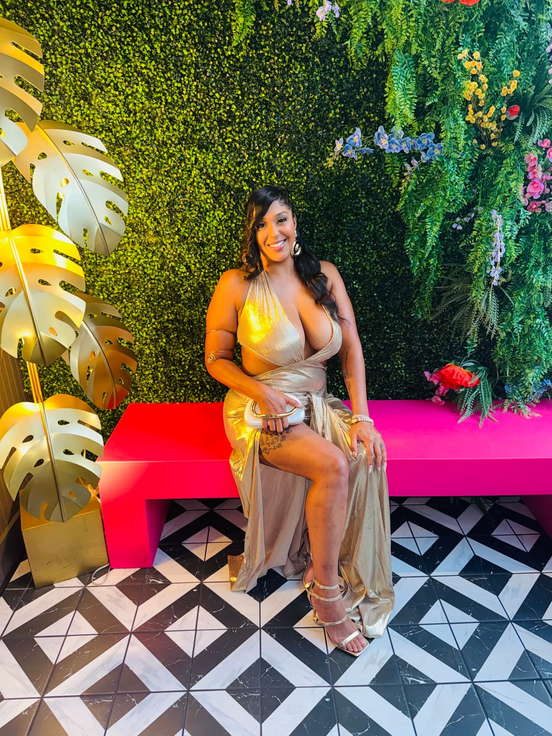 Customer photo review of Pharaoh Gold Maxi Dress