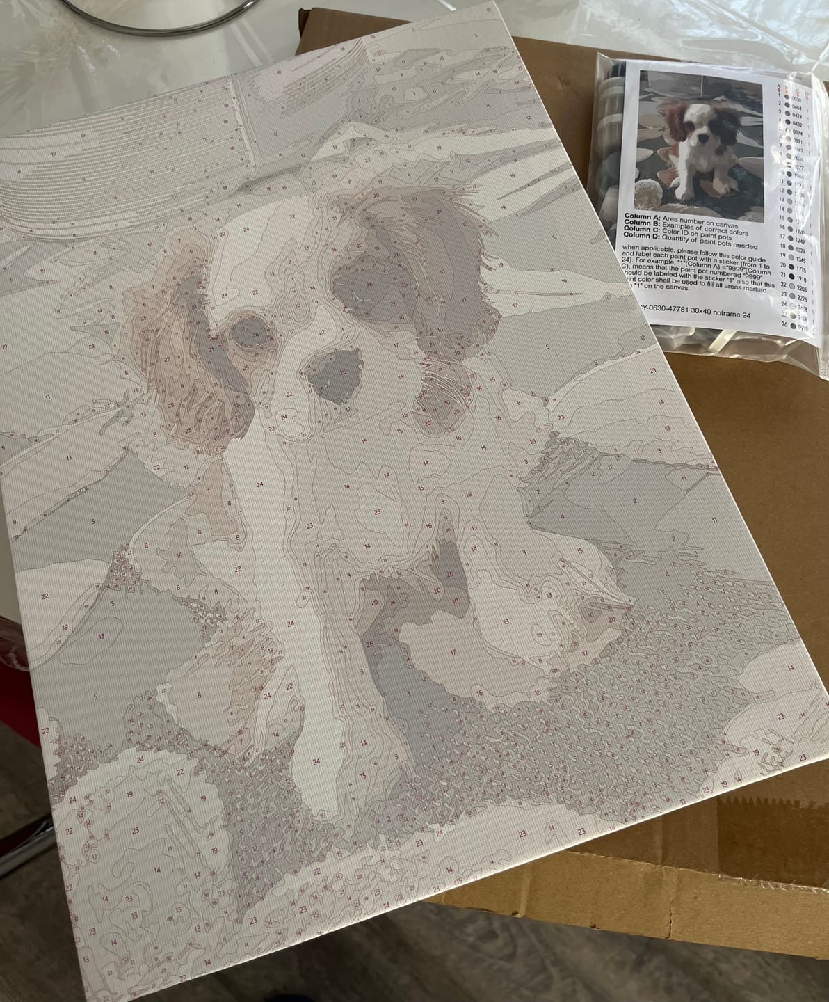 Customer photo review of Custom Paint By Numbers Kit For Adults