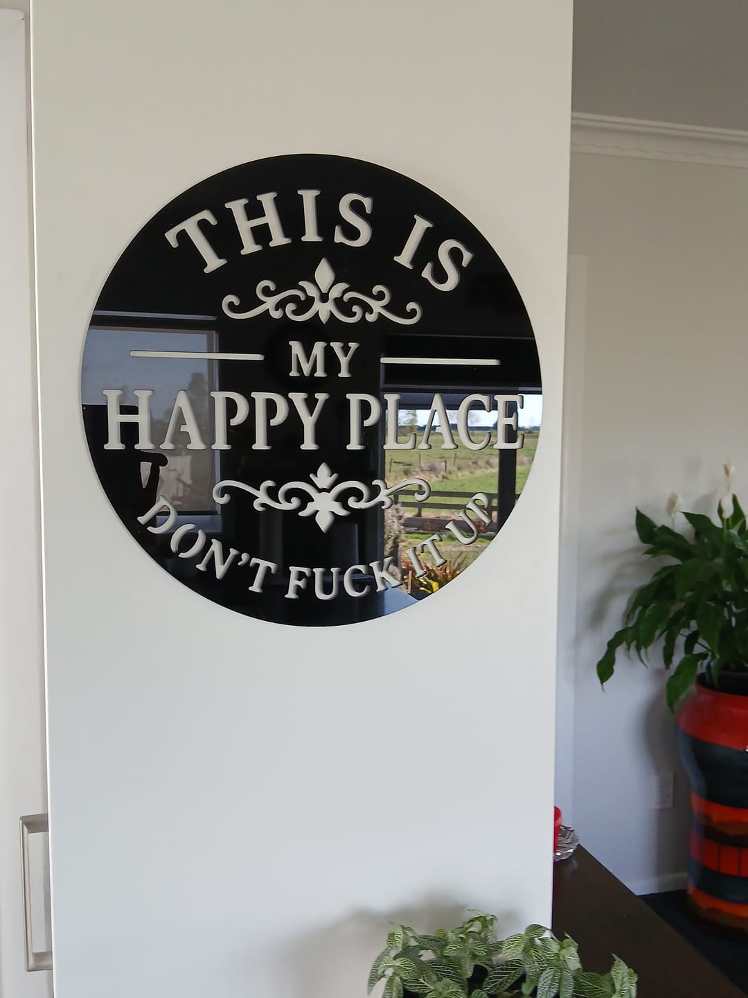 Customer photo review of My Happy Place Wall Art