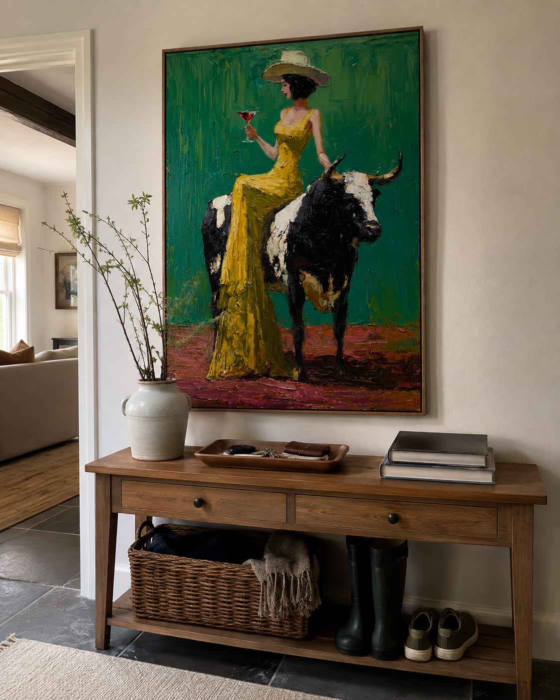 Customer photo review of Golden Poise-Bull Rider Painting